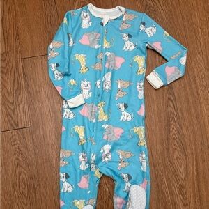 24m NWOT Disney Blue Animal Print Kids Footie